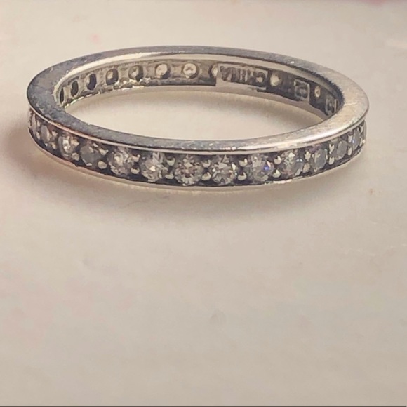 Jewelry - Vintage .925 Sterling Silver Diamonique Ring